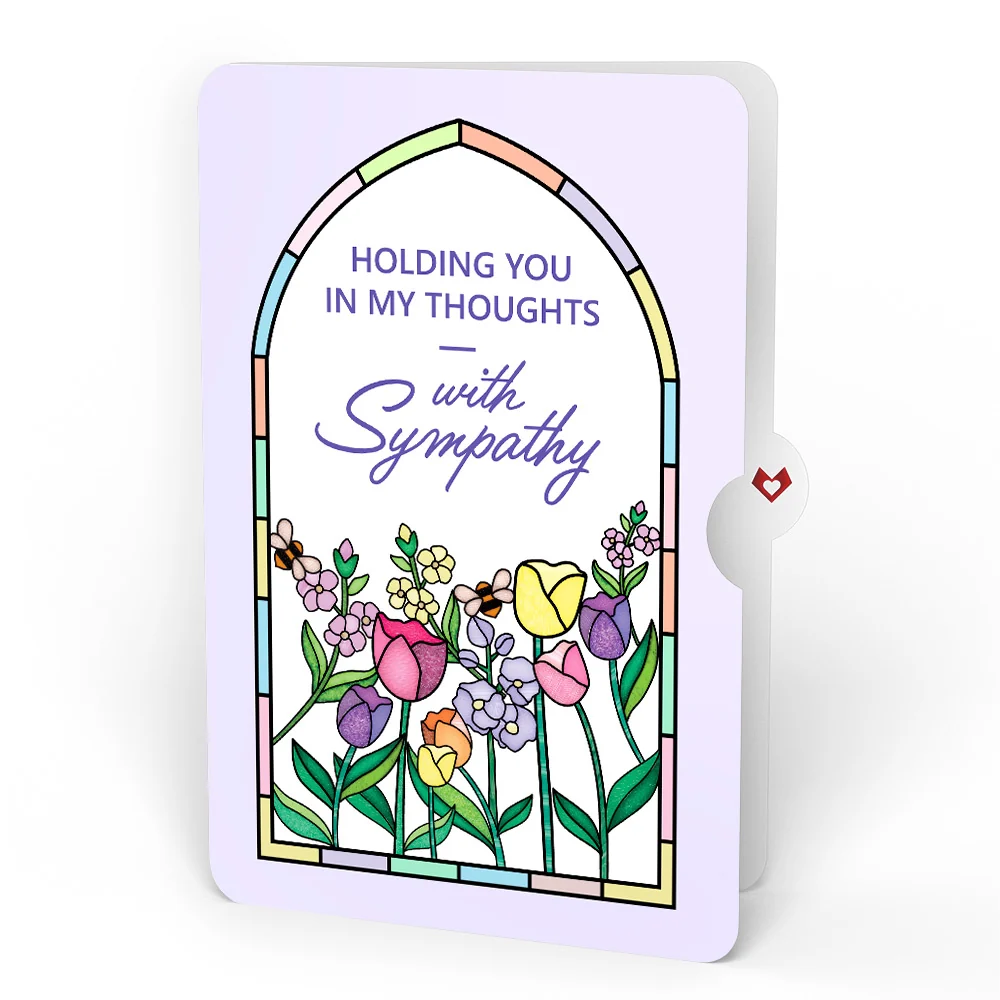 Lovepop Vibrant Tulip Sympathy Suncatcher Bouquet and Sentiment Set Glass - Image 4