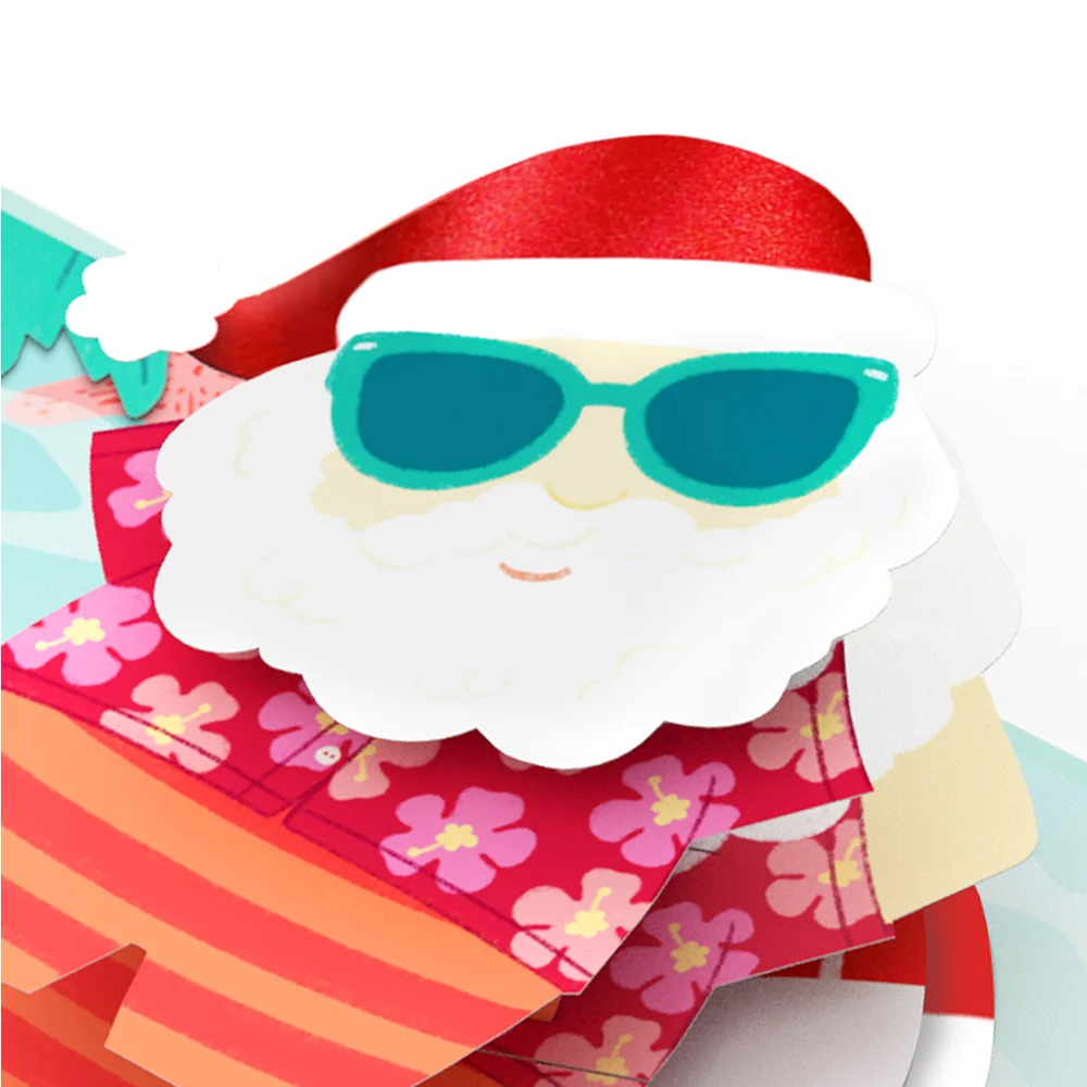 Lovepop Warm Wishes Seaside Santa Pop-Up Card - Image 3