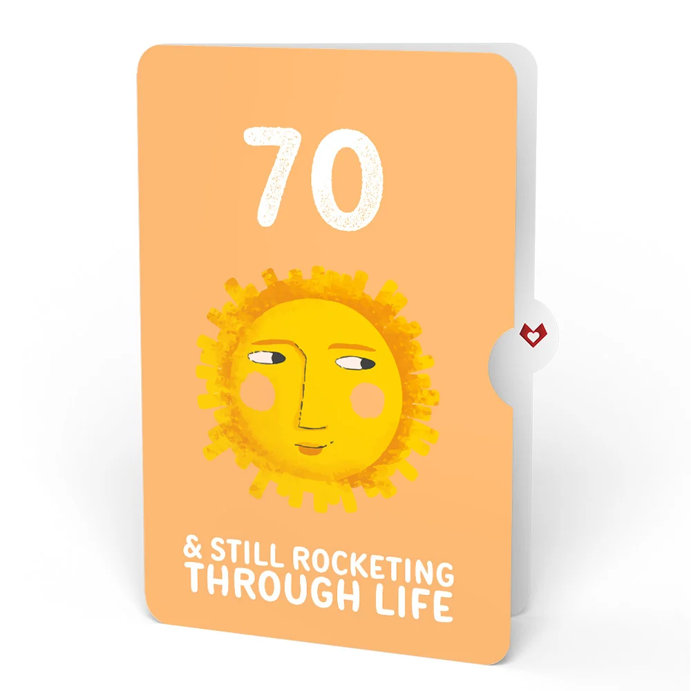 Lovepop Another Trip Around the Sun 70th Birthday Light-Up Pop-Up Card and Sentiment Set - Image 4