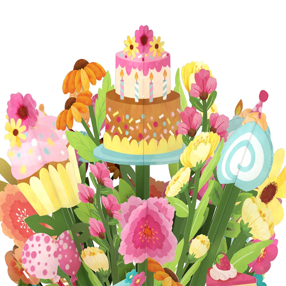 Lovepop Sweet Birthday Wishes Bouquet and Surviving Assignment Sentiment Set Candle - Image 3