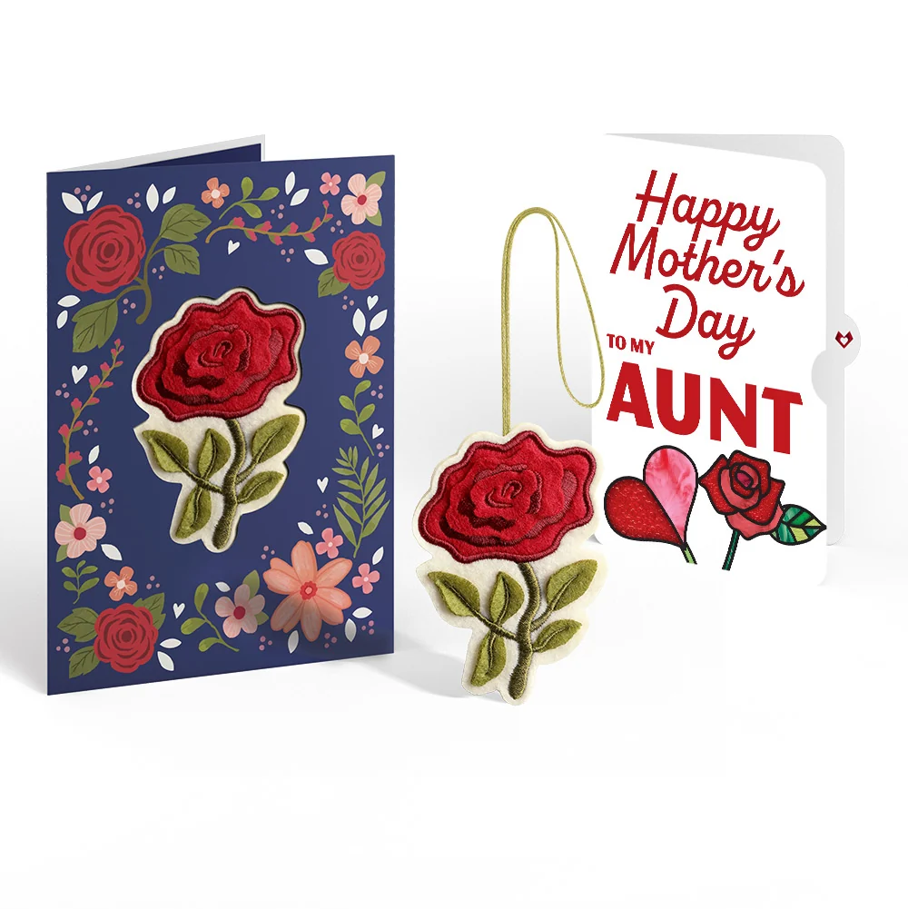 Lovepop Everlasting Rose Mother’s Day HeartFelt Charm Card and Sentiment Set for Aunt