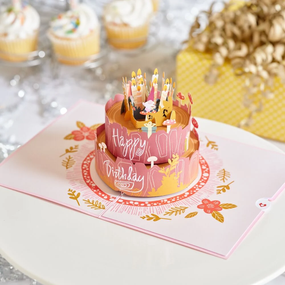 Lovepop Woodland Gnomes Birthday Cake Pop-Up Card Tea - Image 6
