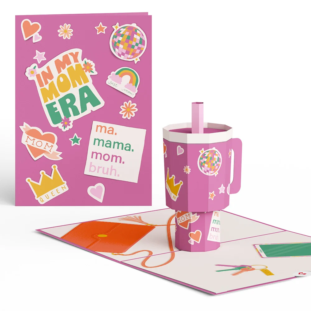 Lovepop Mom Era Tumbler Pop-Up Card