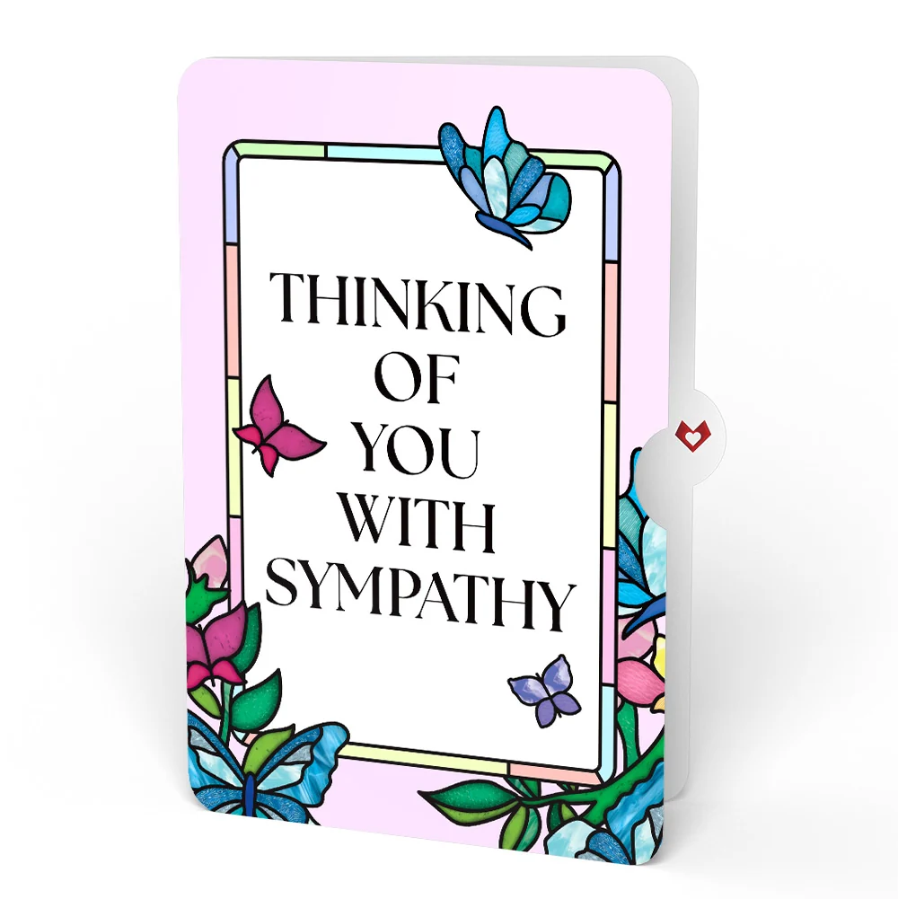 Lovepop Joy Takes Flight Butterfly Sympathy Suncatcher Card and Sentiment Set Glass - Image 4