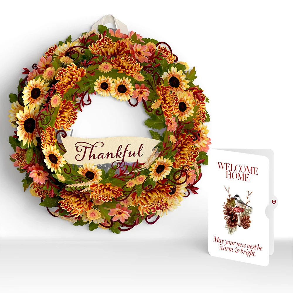 Lovepop Thankful Housewarming Wreath and Sentiment Set