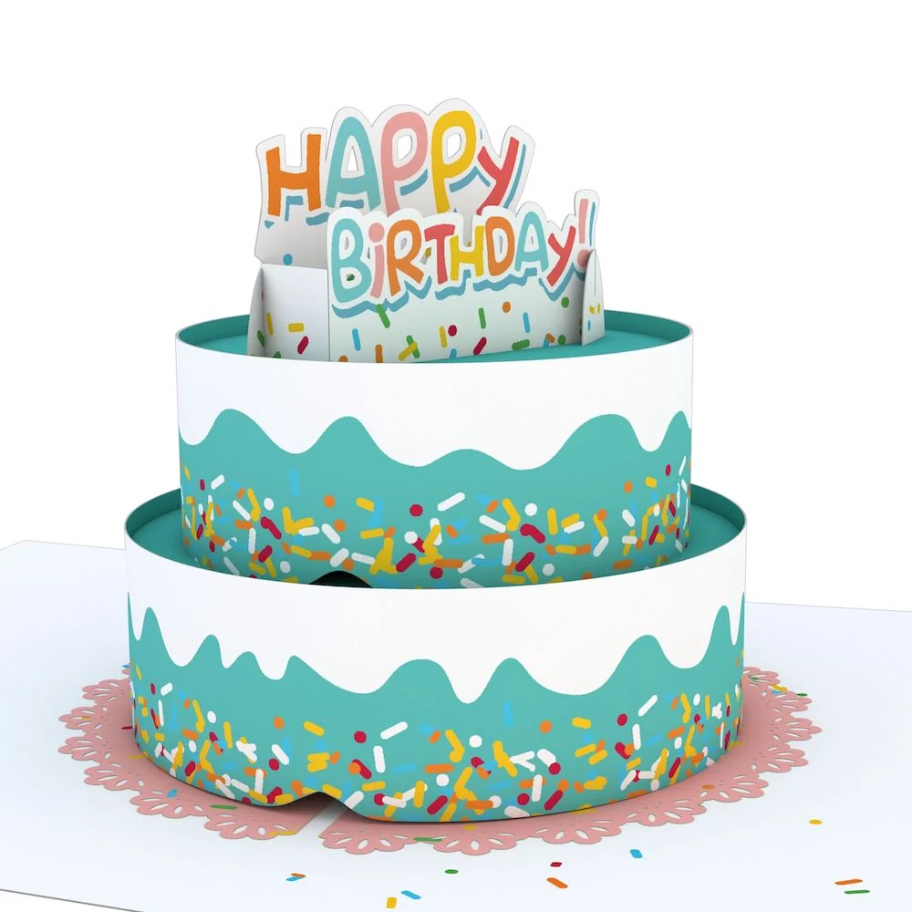Lovepop Happy Birthday Fun Sprinkles Cake: Paperpop Card Candle - Image 2
