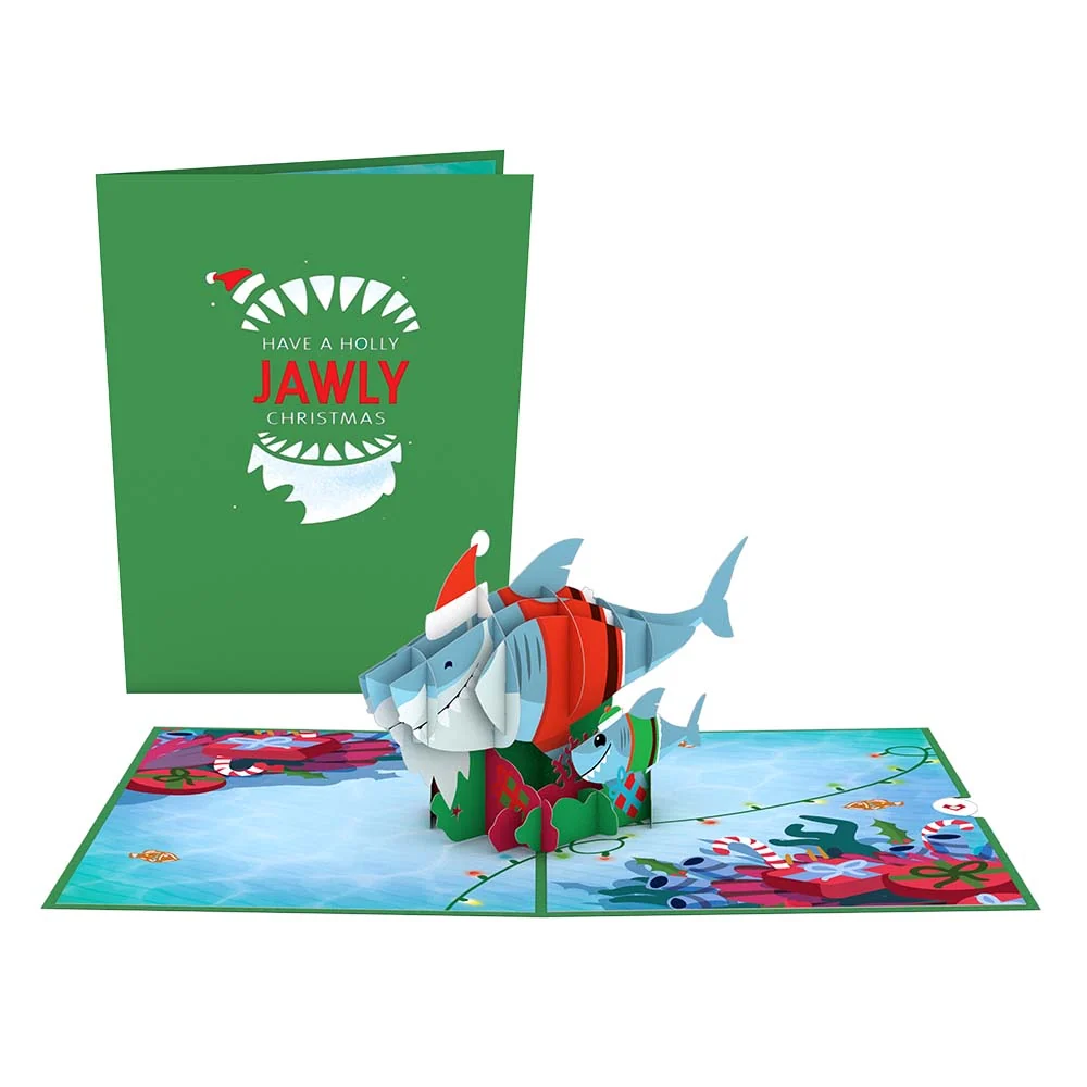 Lovepop Santa Shark Pop-Up Card