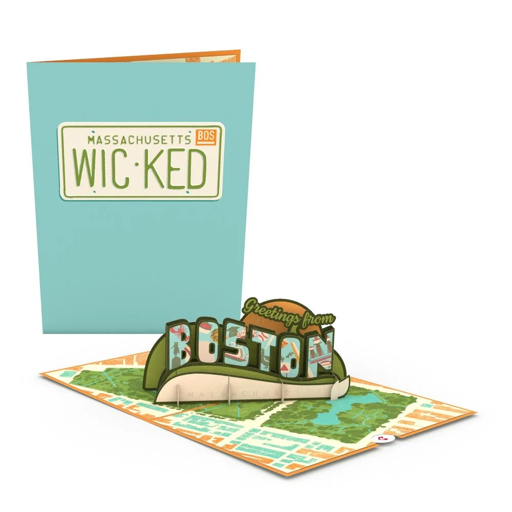 Lovepop Greetings From Boston Pop-Up Card Plate