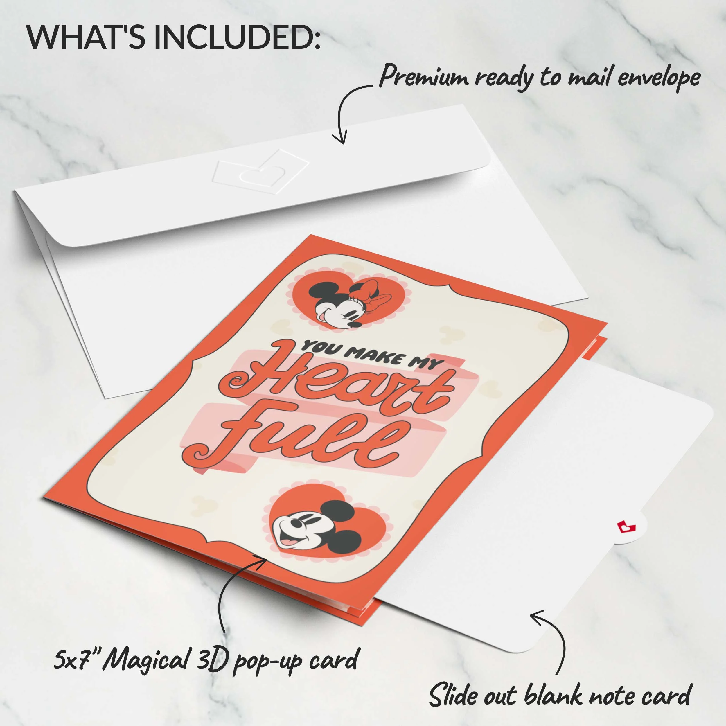 Lovepop Disney’s Mickey & Minnie You Make My Heart Full Pop-Up Card - Image 7