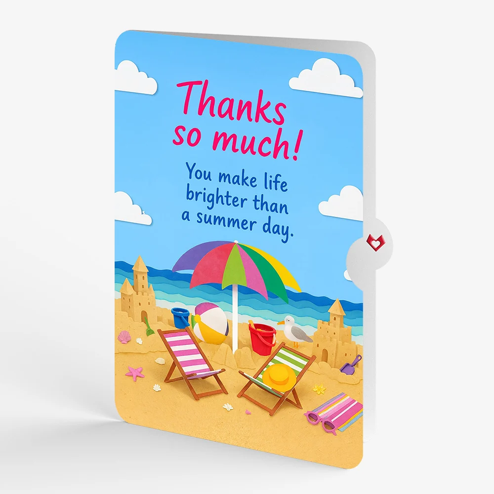 Lovepop Perfect Beach Day Thank You Pop-Up Card and Sentiment Set Chair - Image 4
