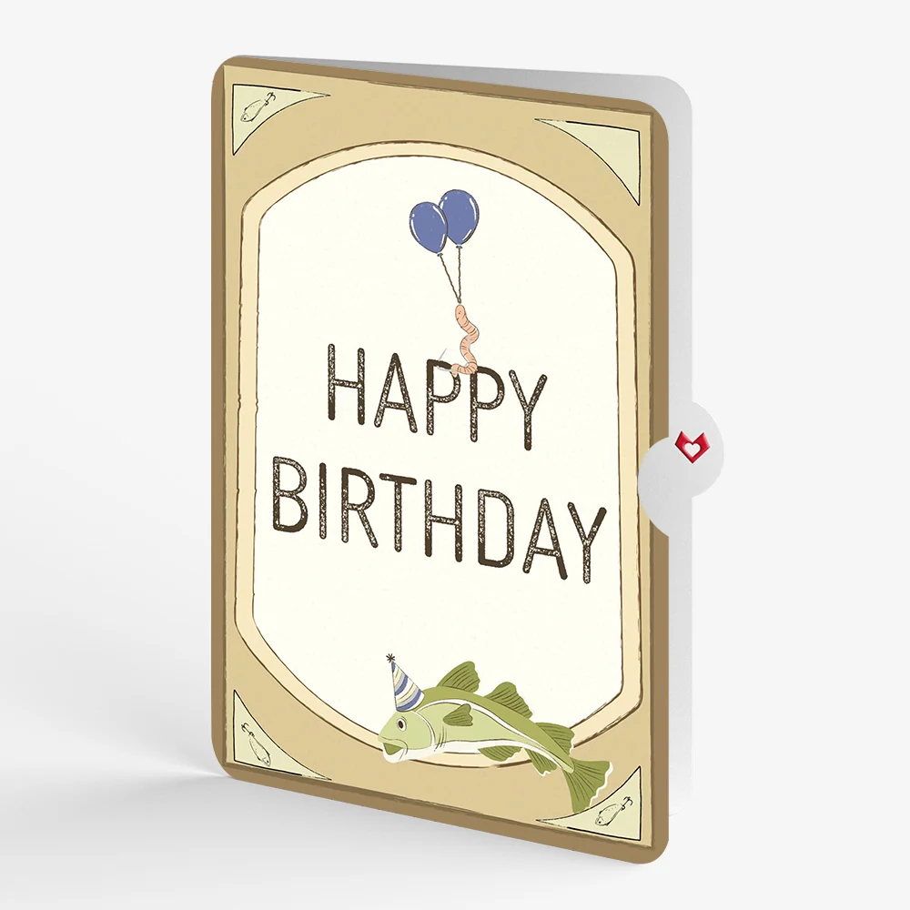 Lovepop Cod Plaque Birthday Pop-Up Card and Sentiment Set Cream - Image 4