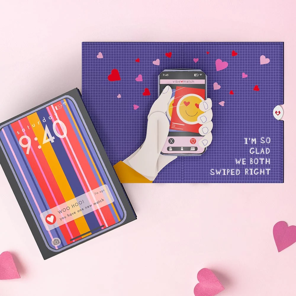 Lovepop So Glad We Swiped Right Pop-Up Card