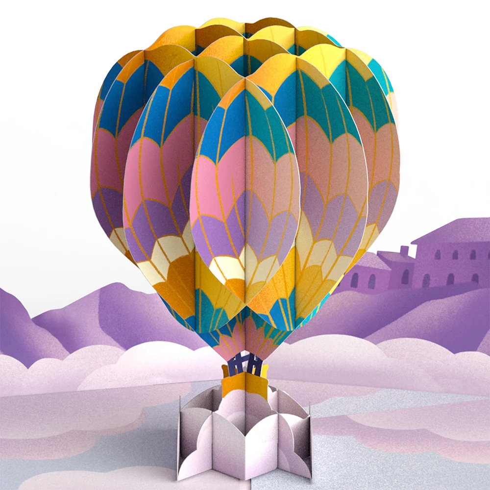 Lovepop Adventure Awaits Hot Air Balloon New Baby Pop-Up Card and Sentiment Set Basket - Image 3