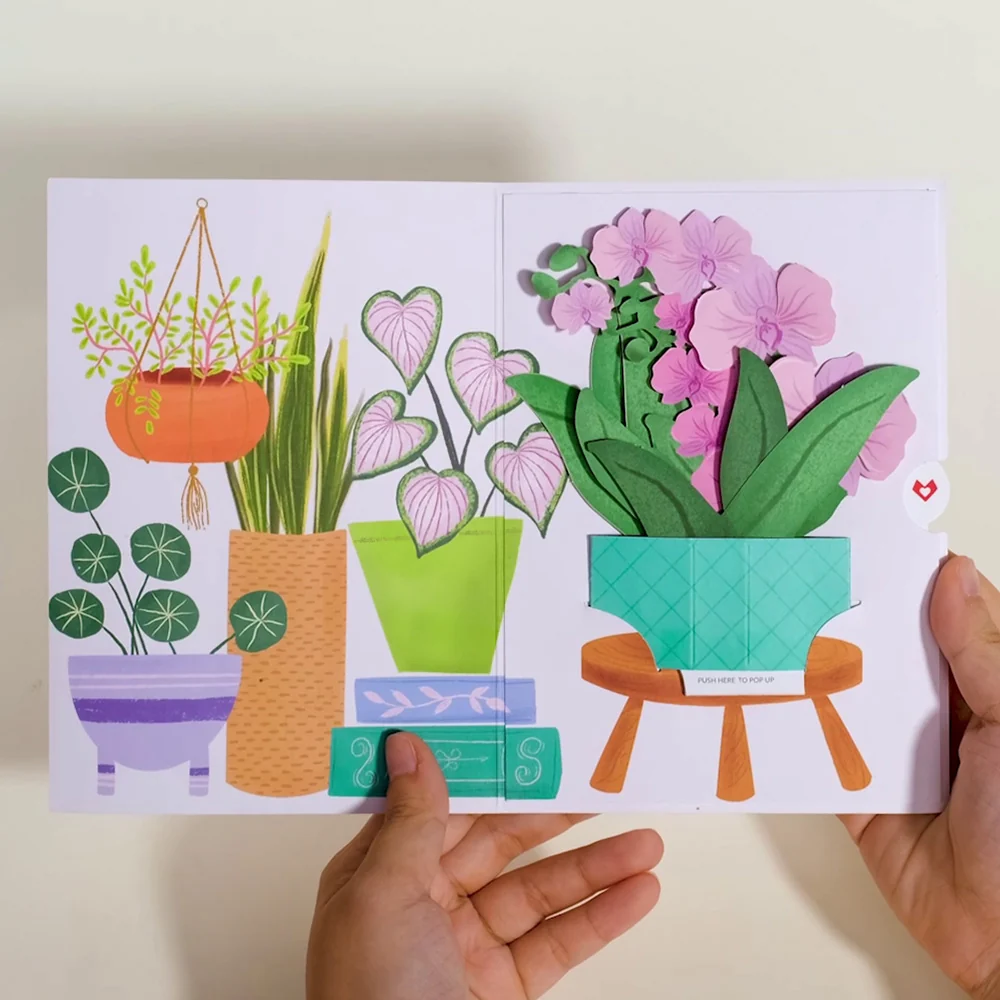 Lovepop Orchid Card with Mini Bouquet - Image 3