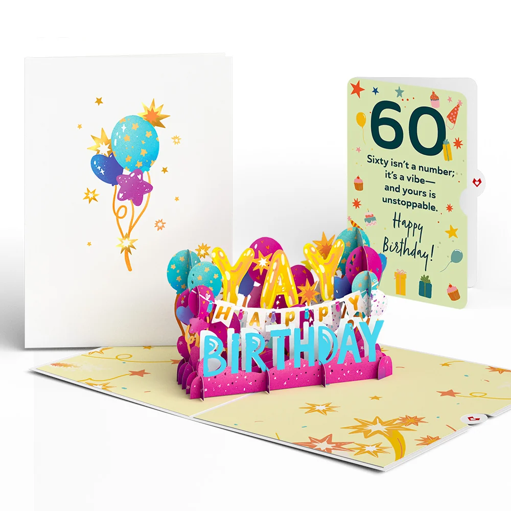 Lovepop 60th Birthday Celebration Pop-Up Card and Sentiment Set