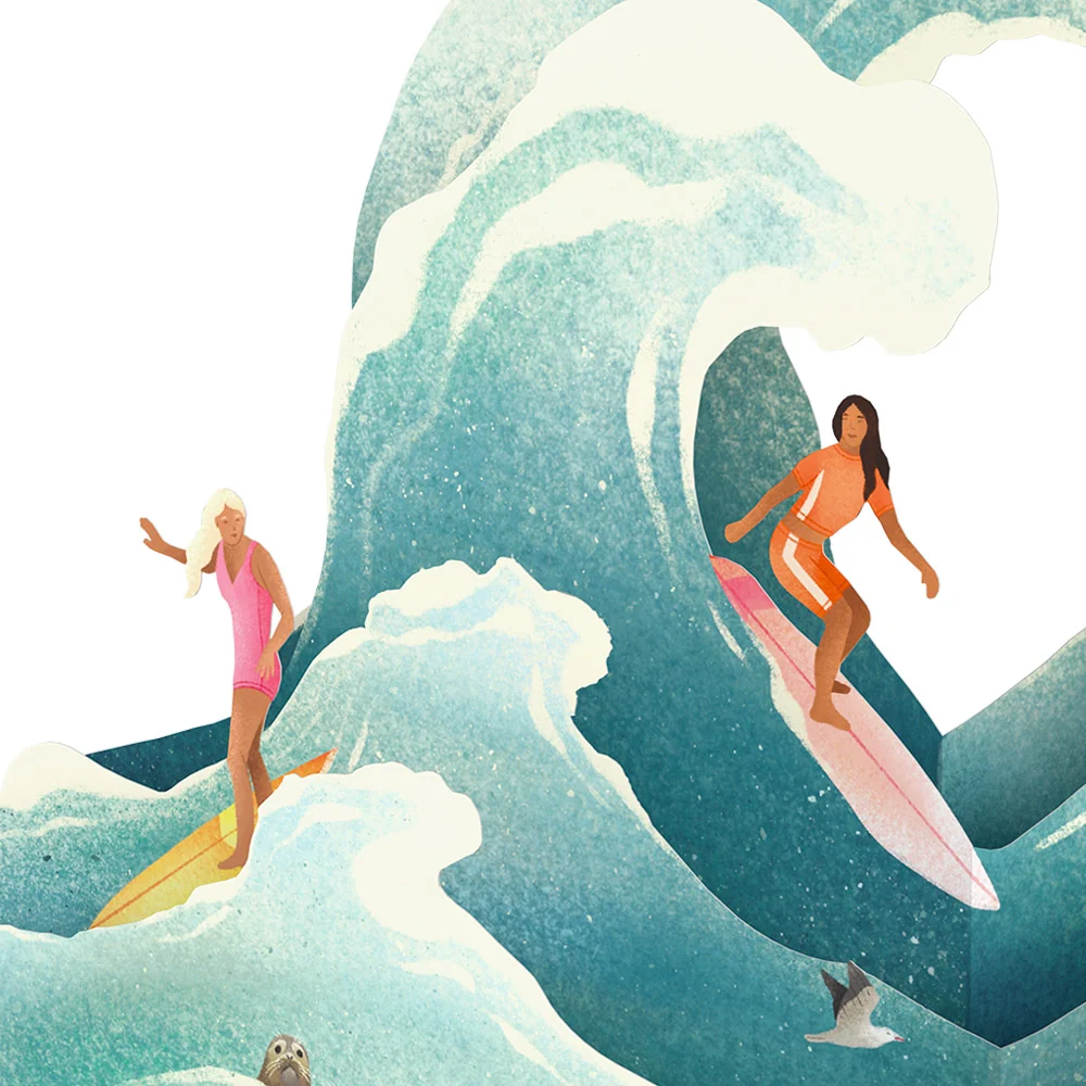 Lovepop Surf’s Up Pop-Up Card - Image 3