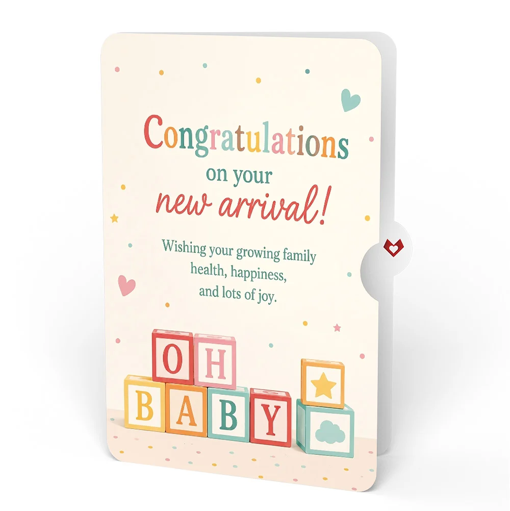 Lovepop Oh Baby! Congrats Pop-Up Card and Sentiment Set Cream - Image 4