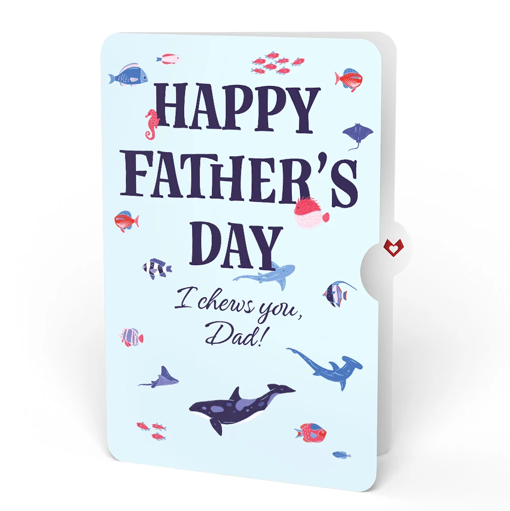Lovepop I Chews You Shark Father's Day Pop-Up Card and Ocean Animals Sentiment Set for Dad - Image 3