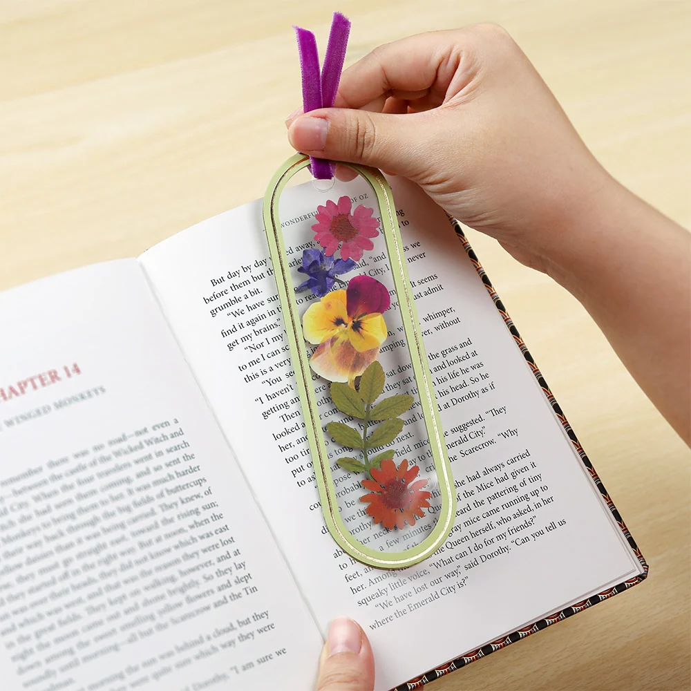 Lovepop One for the Books Petal Pressed Bookmark Card