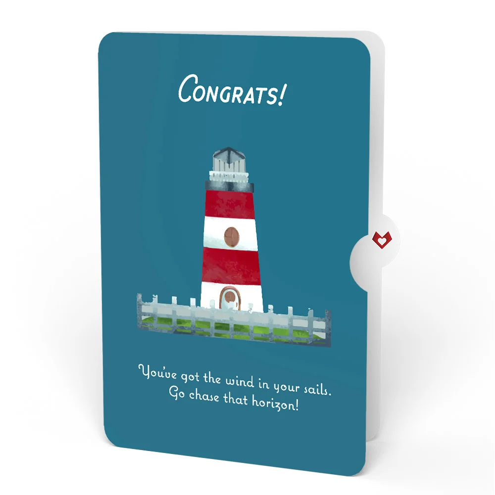 Lovepop Coastal Lighthouse Congratulations Pop-Up Card and Sentiment Set - Image 4