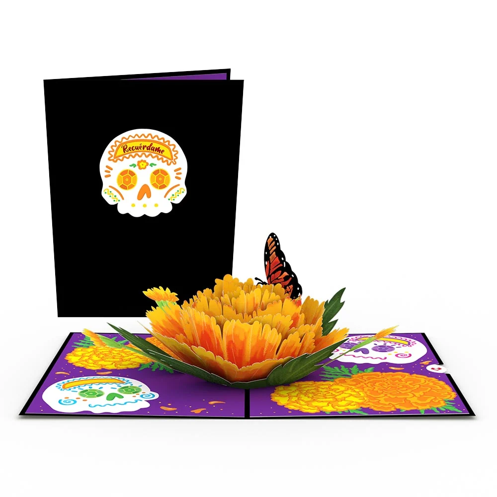 Lovepop Día de los Muertos Marigold Pop-Up Card