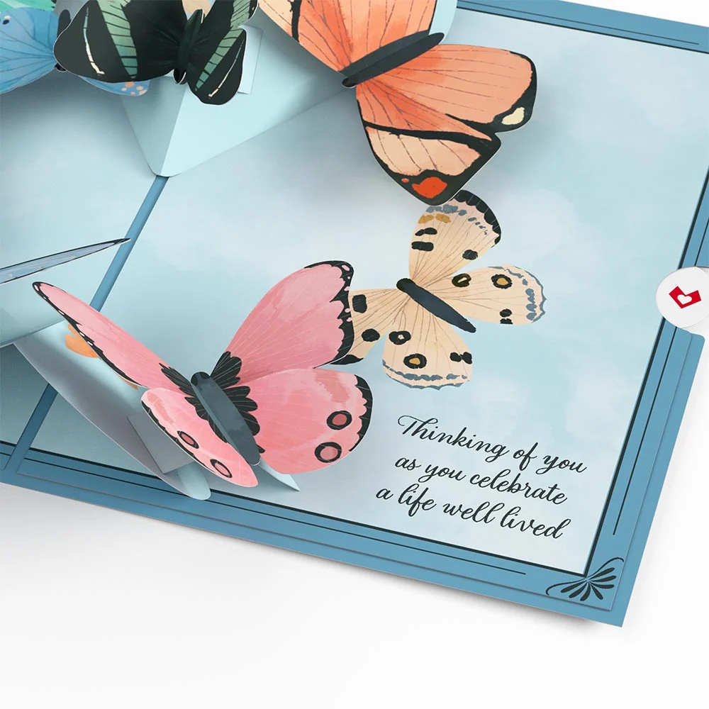 Lovepop Celebration of Life Sympathy Butterflies Pop-Up Card - Image 2