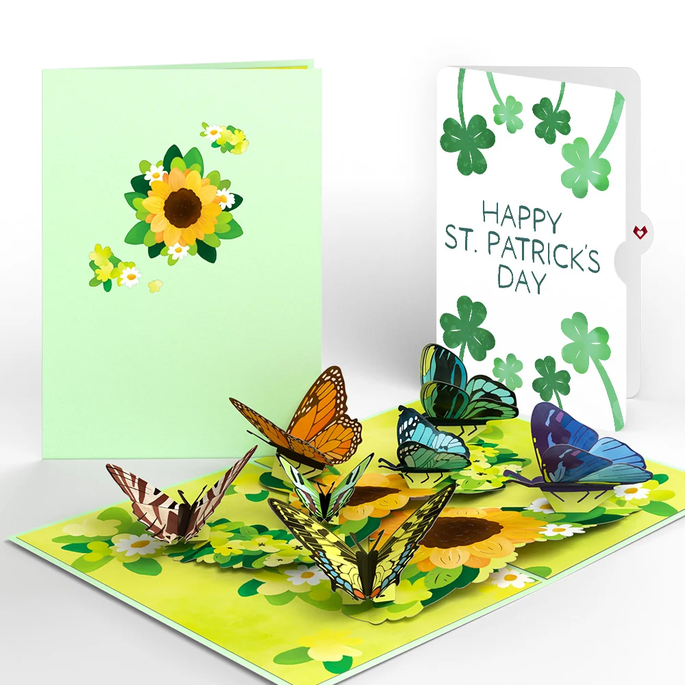 Lovepop Sunflower Butterflies St. Patrick’s Day Pop-Up Card and Sentiment Set