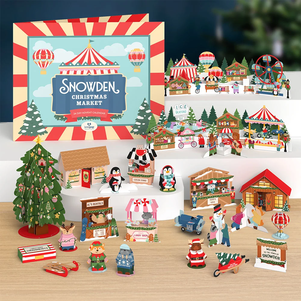 Lovepop Snowden Christmas Market 24 Day Advent Calendar Toy