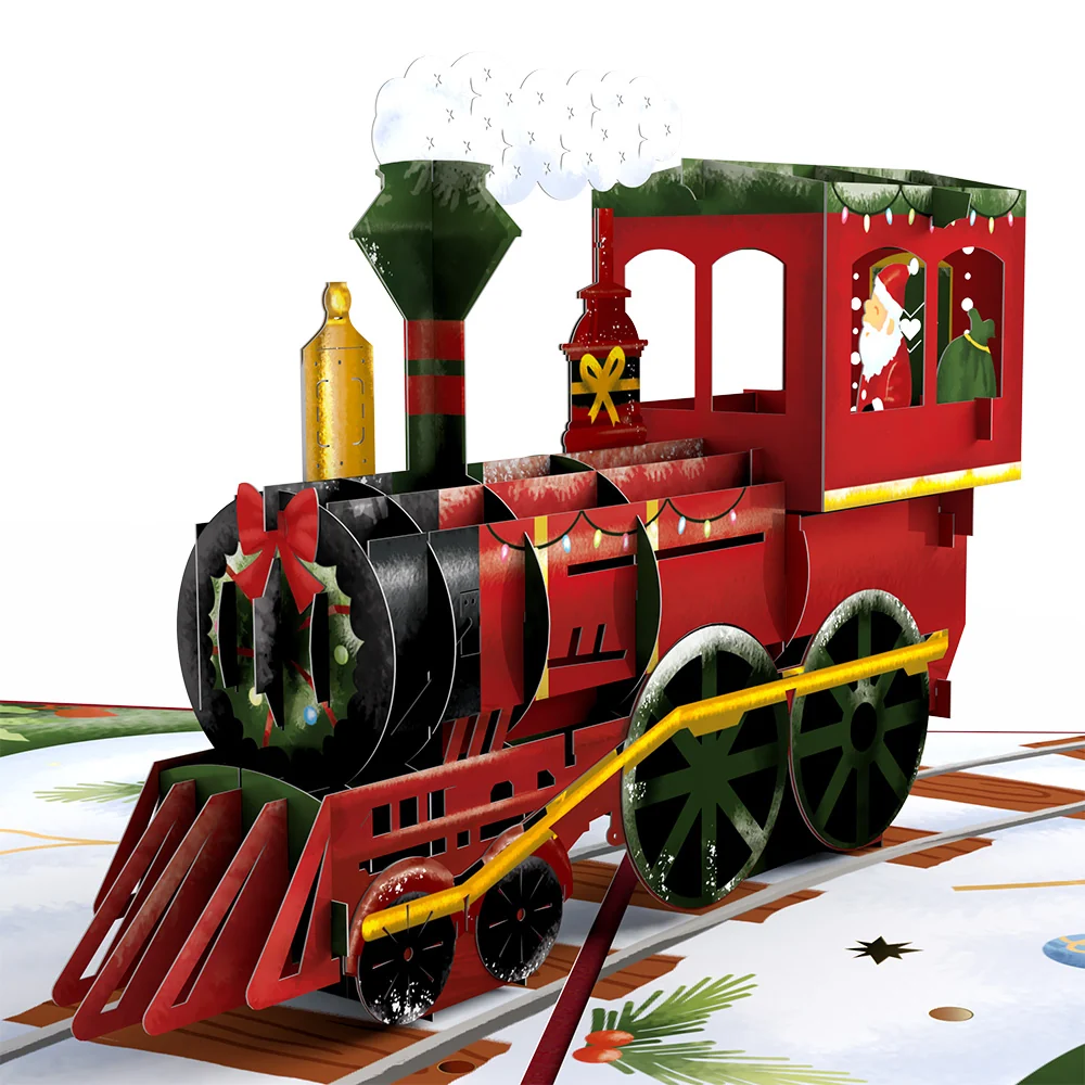 Lovepop Santa Christmas Train Ride Pop-Up Card - Image 2