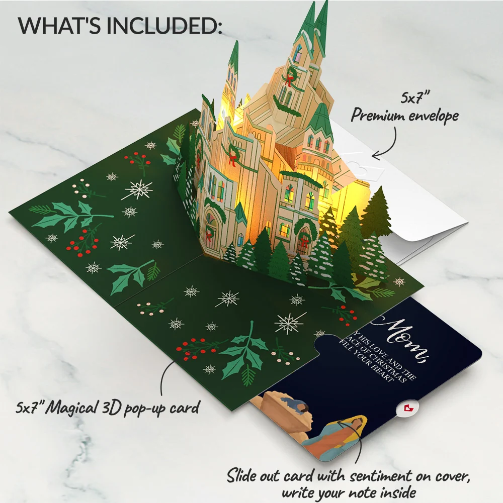 Lovepop Let Heaven & Nature Sing Christmas Music and Lights Pop-Up Card and Sentiment Set for Mom - Image 2