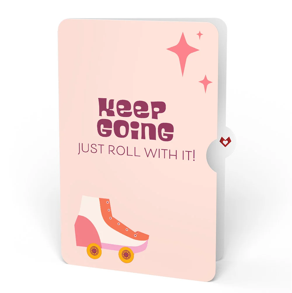 Lovepop Let the Good Times Roll Roller Skate Encouragement Pop-Up Card and Sentiment Set - Image 4