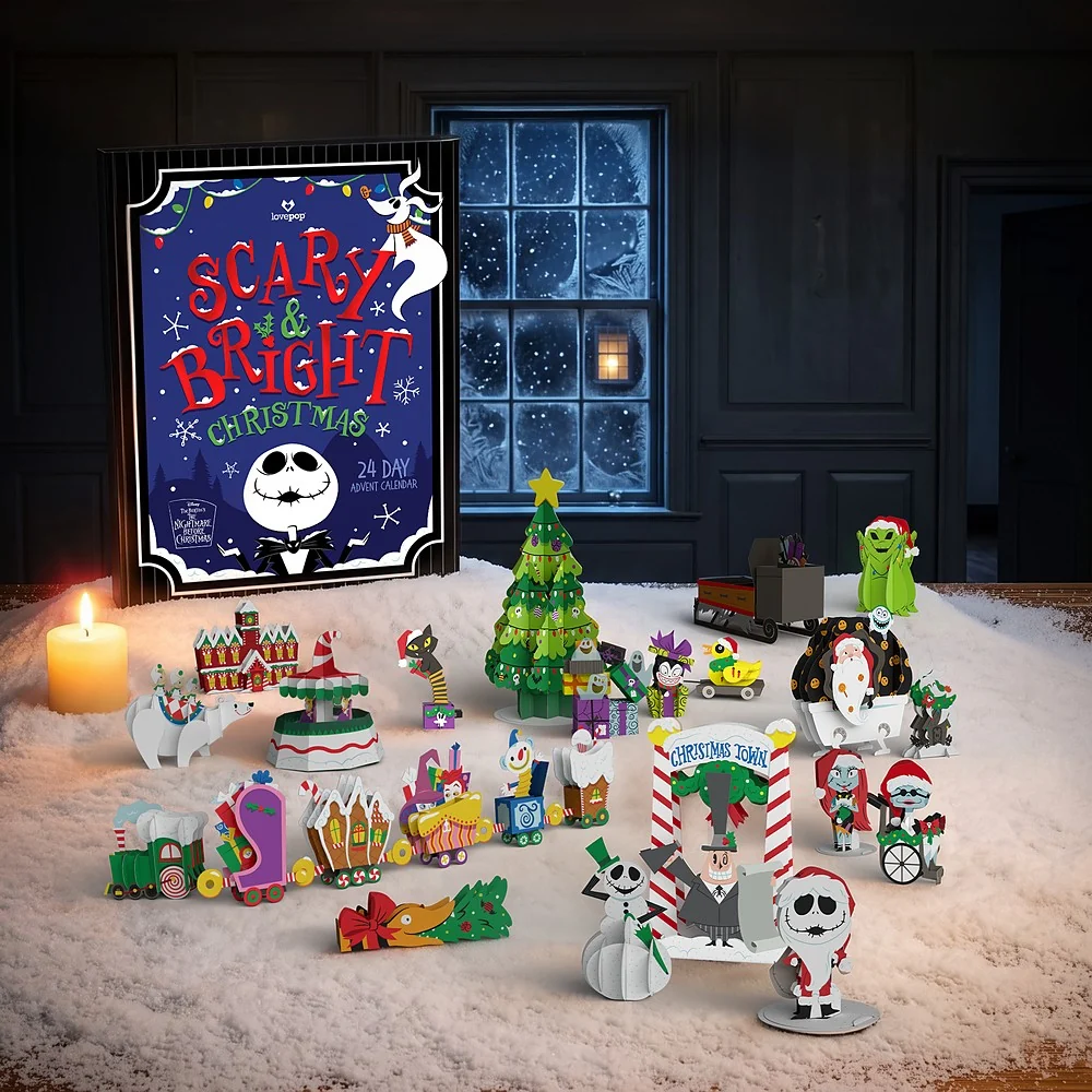 Lovepop Disney Tim Burton's The Nightmare Before Christmas Scary & Bright 24 Day Holiday Advent Calendar