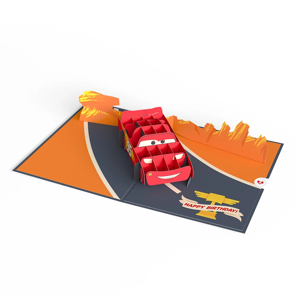 Lovepop Disney and Pixar Cars Lightning McQueen Kachow! Birthday Pop-Up Card - Image 3