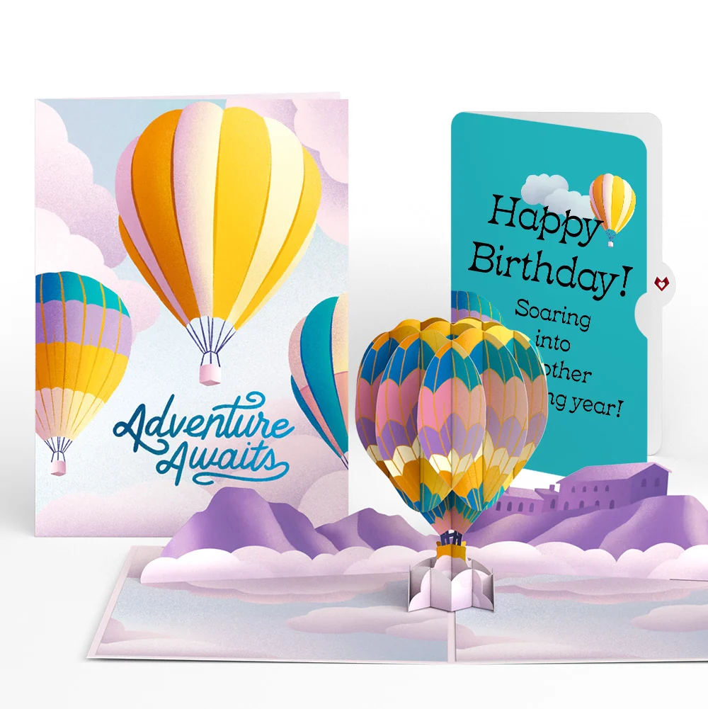 Lovepop Adventure Awaits Hot Air Balloon Birthday Pop-Up Card and Sentiment Set