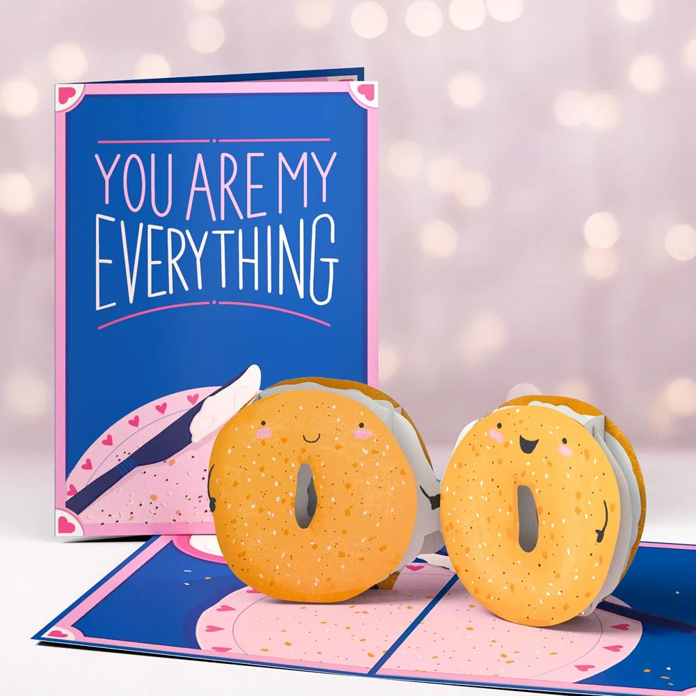 Lovepop You Are My Everything Bagel Pop-Up Card Cream