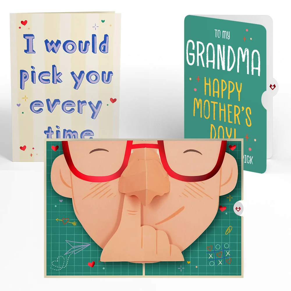 Lovepop Pick You Every Time Mother’s Day Pop-Up Card and Sentiment Set for Grandmother Glass