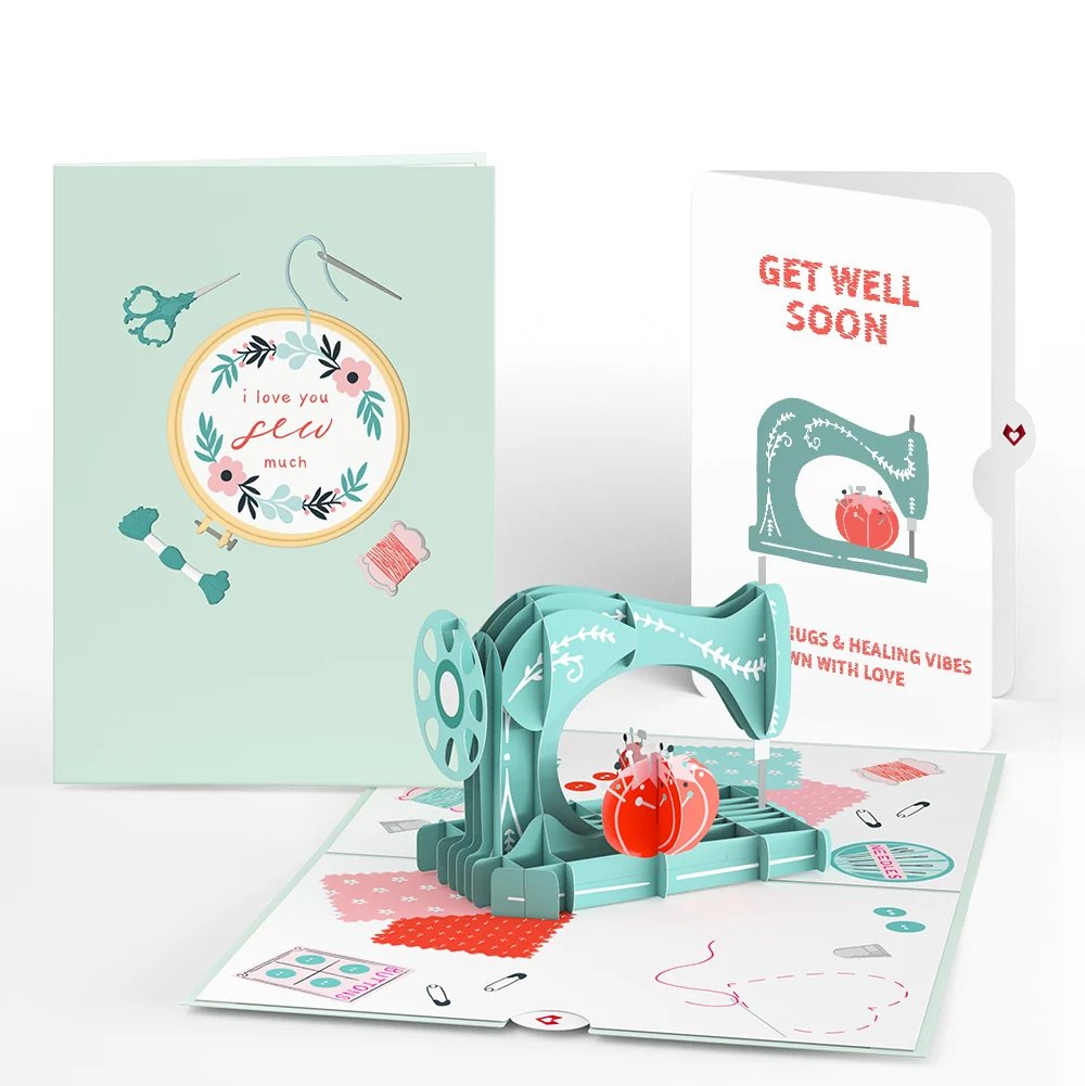 Lovepop Love You Sew Much Get Well Soon Pop-Up Card and Sentiment Set