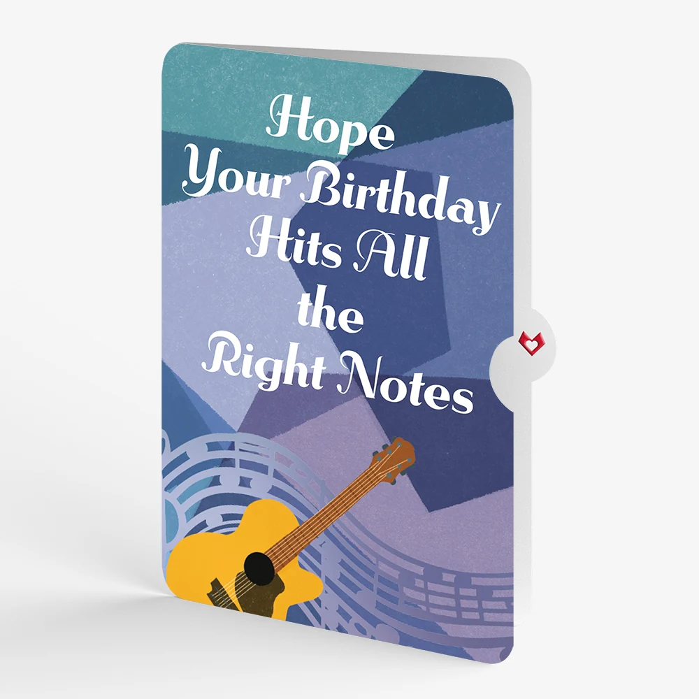 Lovepop Acoustic Guitar Birthday Pop-Up Card and Sentiment Set - Image 4