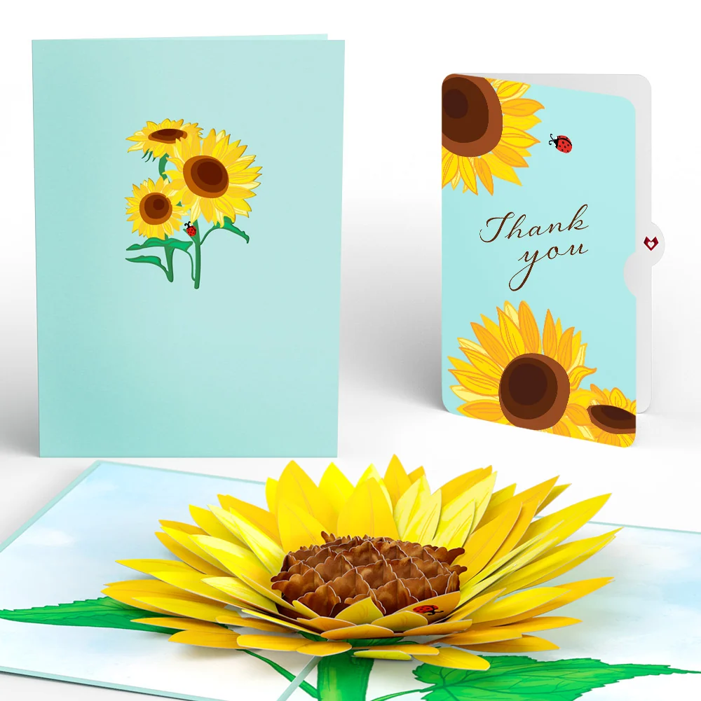 Lovepop Sunflower Bloom Thank You Pop-Up Card and Sentiment Set
