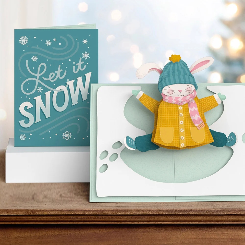 Lovepop Let It Snow Winter Bunny Pop-Up Card