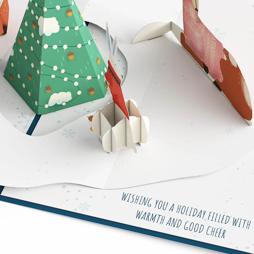 Lovepop Peace & Joy Woodland Gathering Pop-Up Card - Image 3