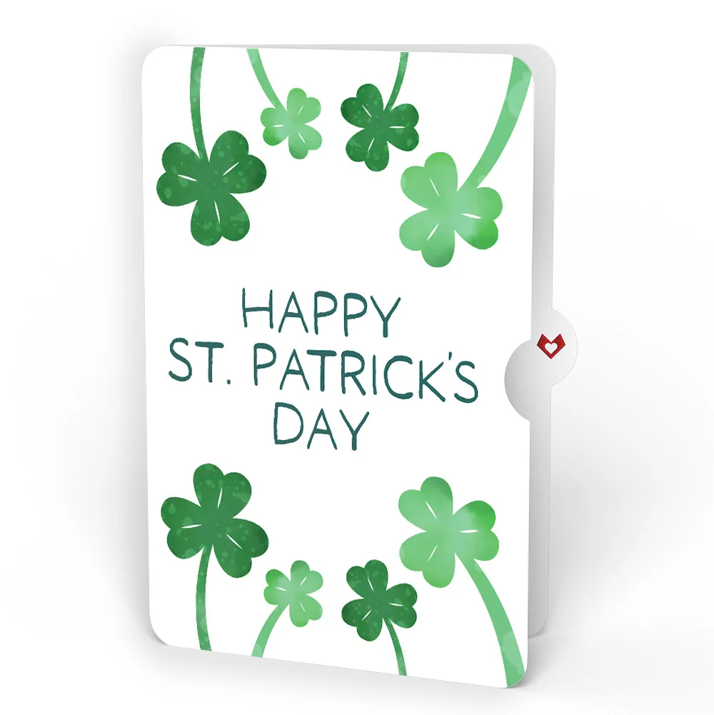 Lovepop 'Toadally Awesome' St. Patrick’s Day Plushpop Card and Shamrock Sprigs Sentiment Set Cream - Image 4