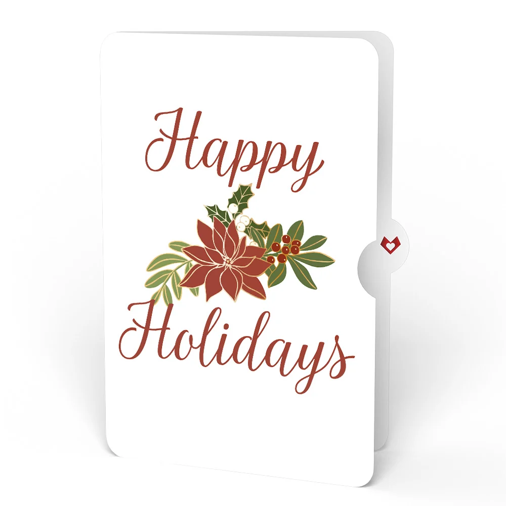 Lovepop Poinsettia Shimmer Holiday Suncatcher Bouquet and Sentiment Set Glass - Image 4