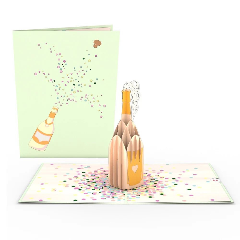 Lovepop Champagne Pop Pop-Up Card Bottle