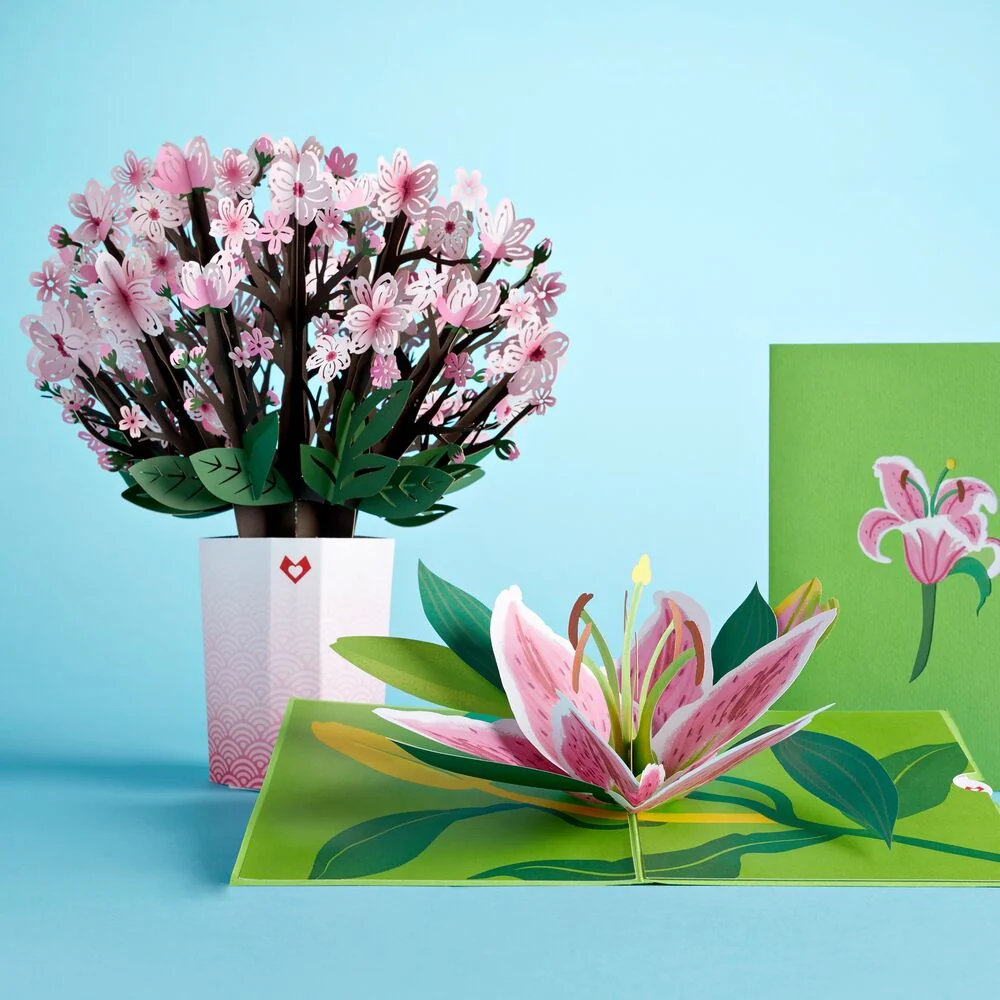 Lovepop Cherry Blossom & Lily Bloom Bundle Vase - Image 6