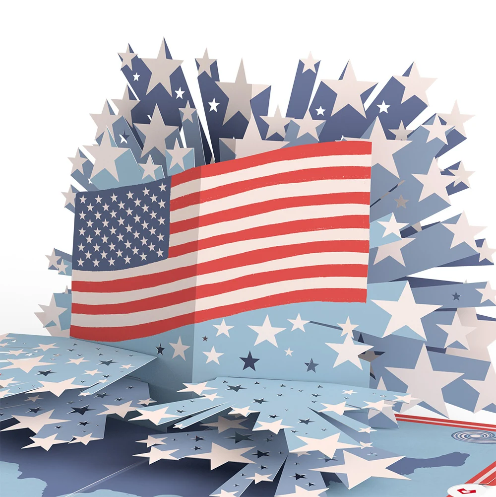Lovepop From Sea to Shining Sea 4th of July Pop-Up Card and Washington's Welcome Sentiment Set - Image 3