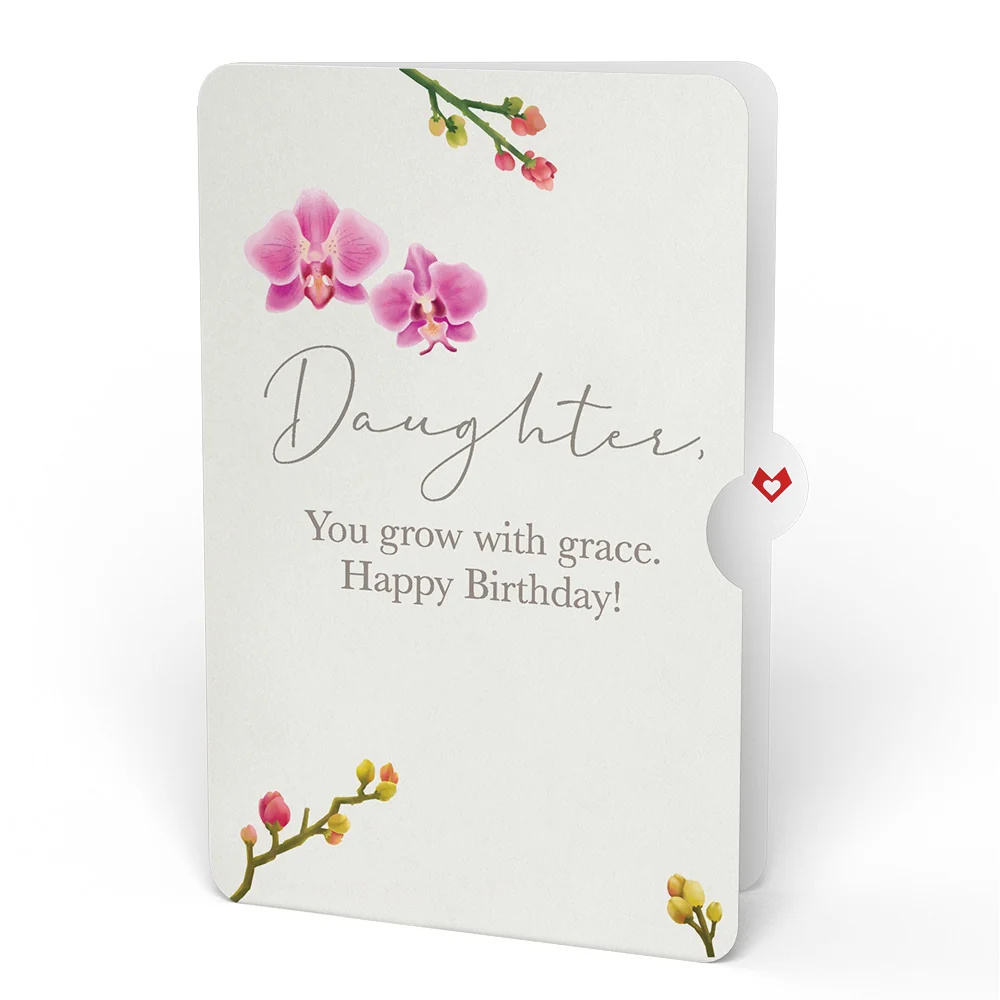 Lovepop Orchid Birthday Bouquet and Sentiment Set for Daughter Vase - Image 4