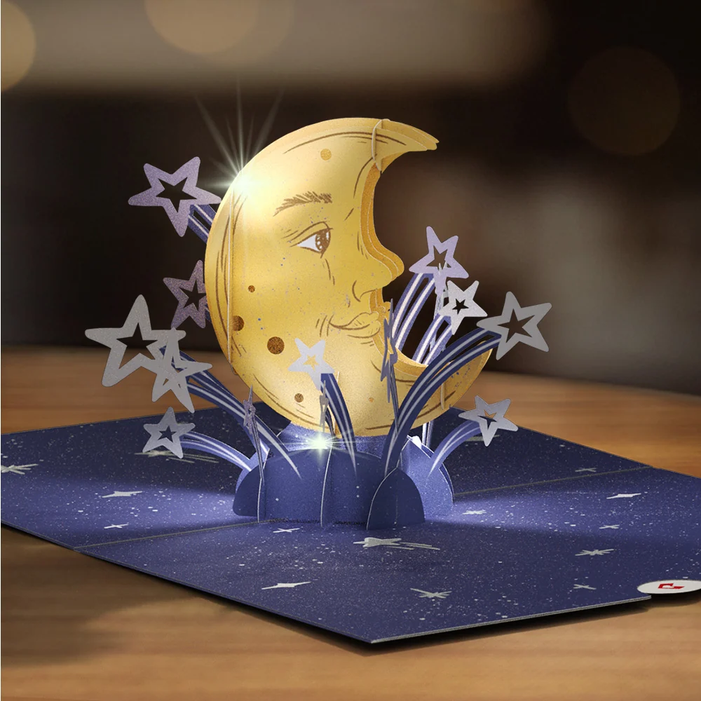 Lovepop Love You to the Moon and Back Light-Up Pop-Up Card & Bouquet Bundle - Image 3