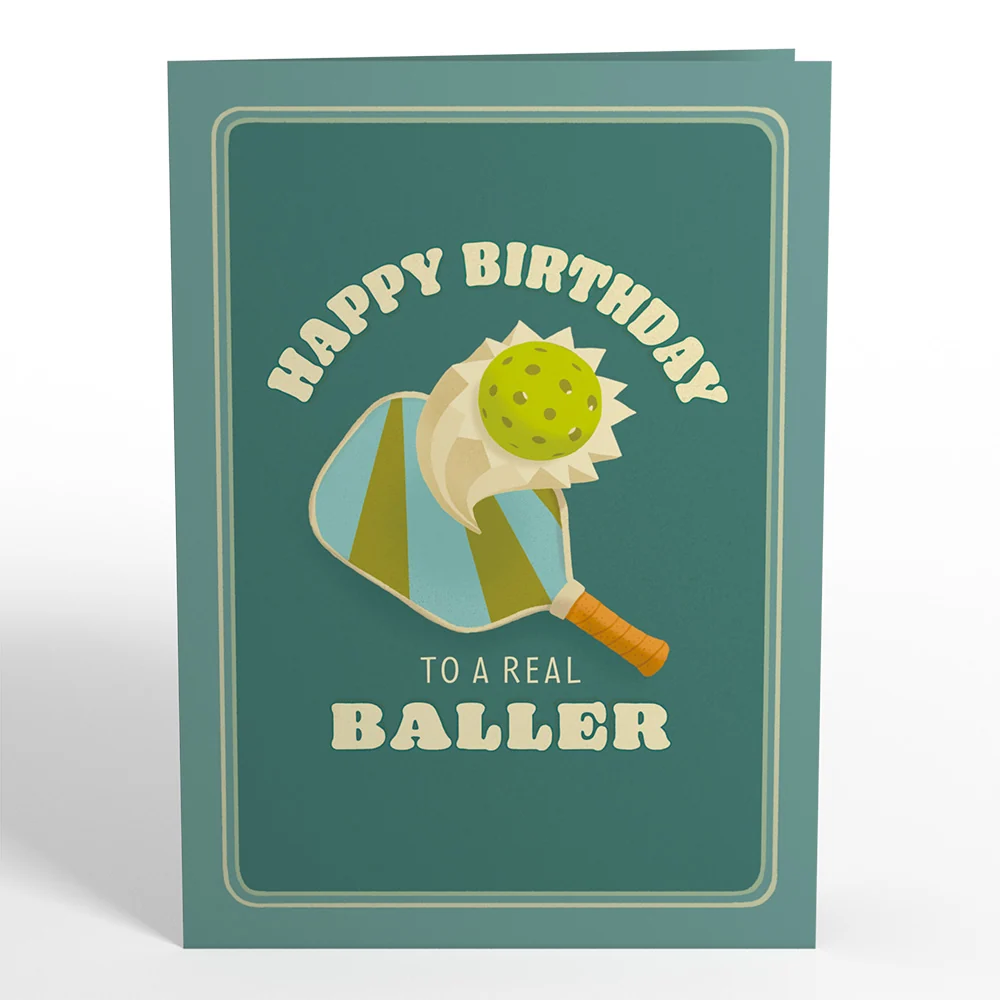 Lovepop Pickleball Birthday Baller Pop-Up Card - Image 6