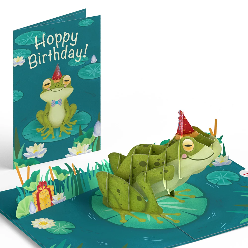 Lovepop Hoppy Birthday Frog Pop-Up Card